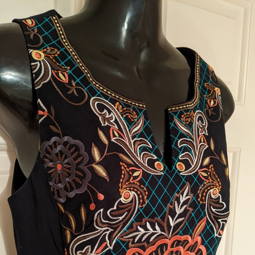 Embroidered Anthropologie Dress - Picture 6 of 9